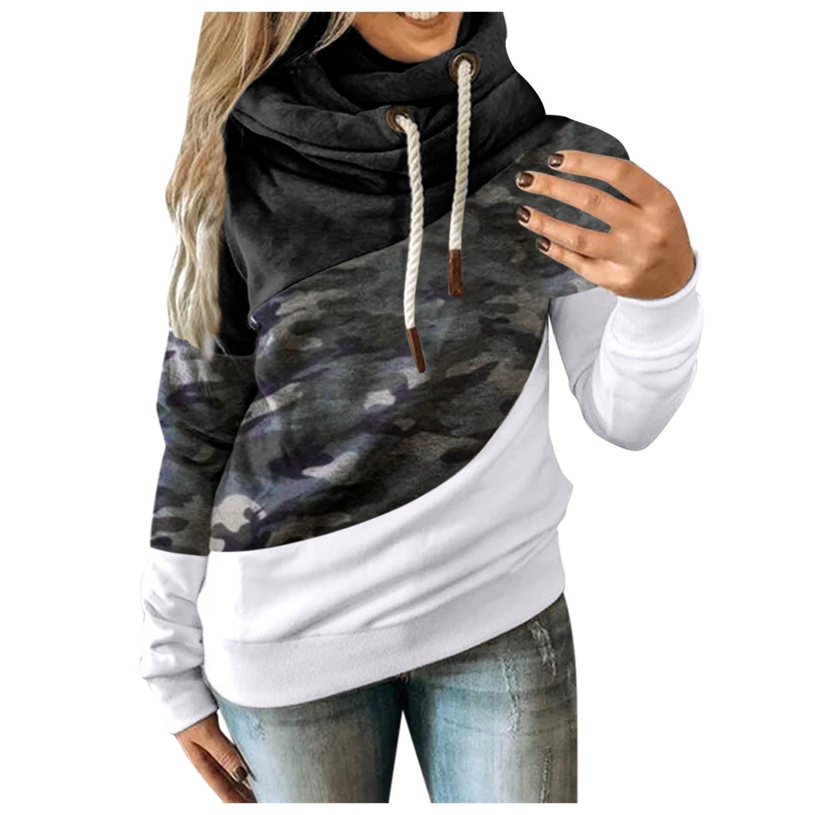 Hoodies Women Camouflage Sweatshirt