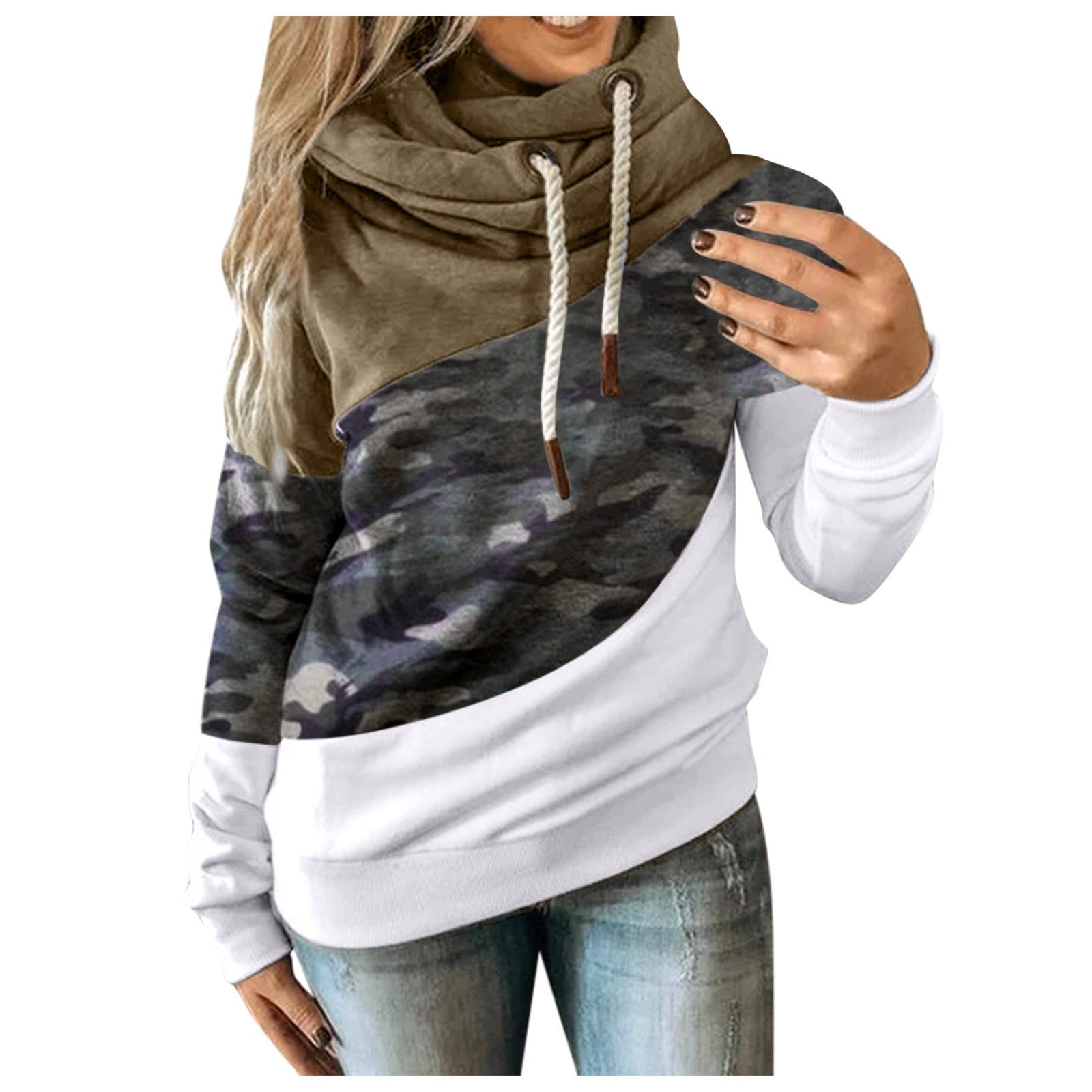 Hoodies Women Camouflage Sweatshirt