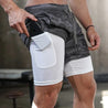 Running Shorts Men Gym Sports Shorts 2 in 1 Quick Dry Workout Training Gym Fitness Jogging Short Pants Summer Men Shorts 2023