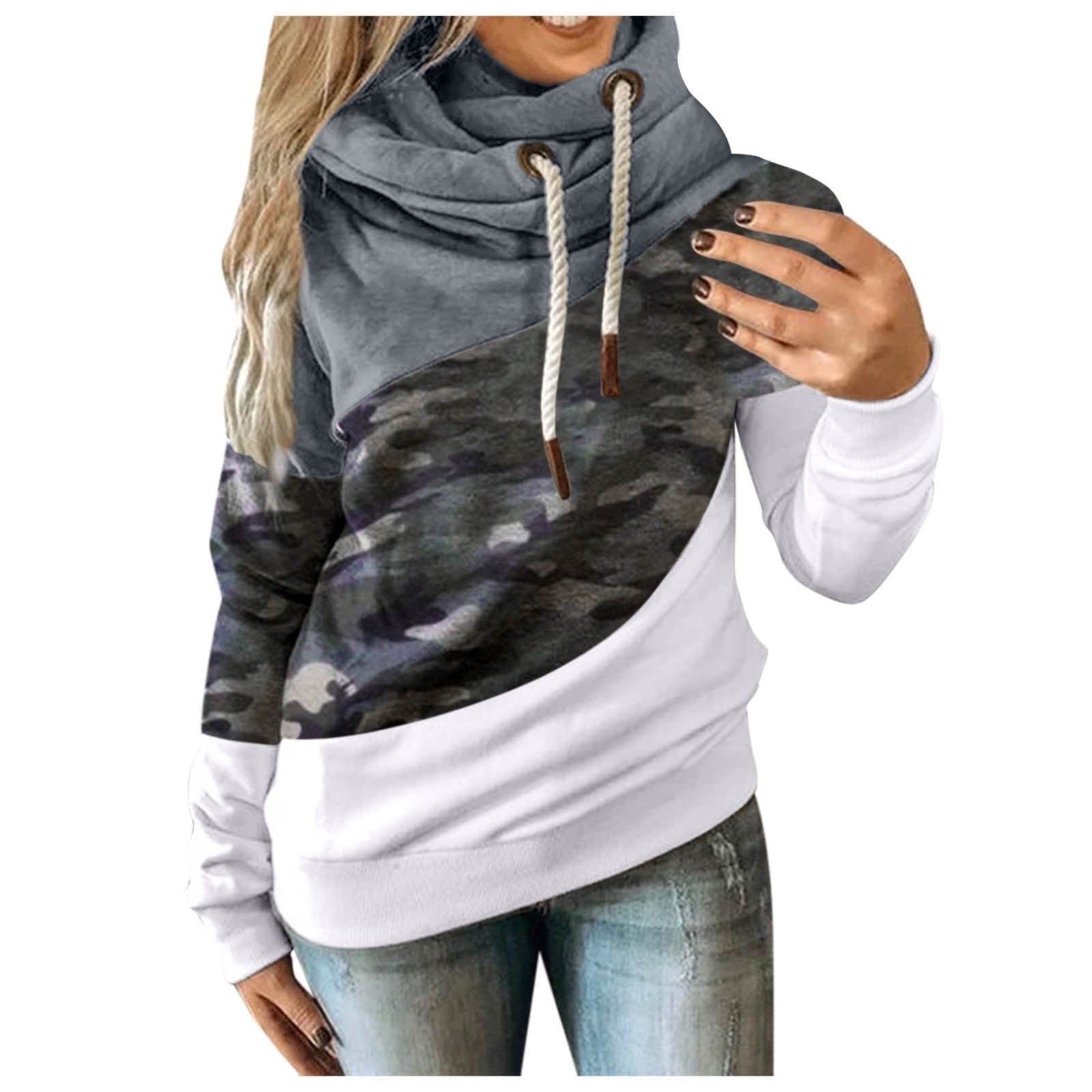 Hoodies Women Camouflage Sweatshirt