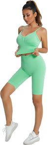 Biker Shorts Women Seamless Scrunch Spandex Shorts High Waist Yoga Shorts