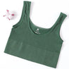 Women Tank Top Ribbed Crop Tops Female Seamless Underwear Wireless Bras Sexy Lingerie Girls Fitness Camis O-Neck Sports Camisole