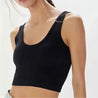 Women Tank Top Ribbed Crop Tops Female Seamless Underwear Wireless Bras Sexy Lingerie Girls Fitness Camis O-Neck Sports Camisole